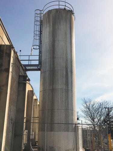 Silo before cleaning